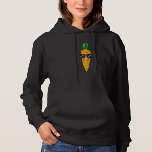 Carrot Gemüsebrille Botanists Veganer Hoodie (Vorderseite)