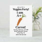 Carrot I am A+ Funny Carrot Einladung (Stehend Vorderseite)