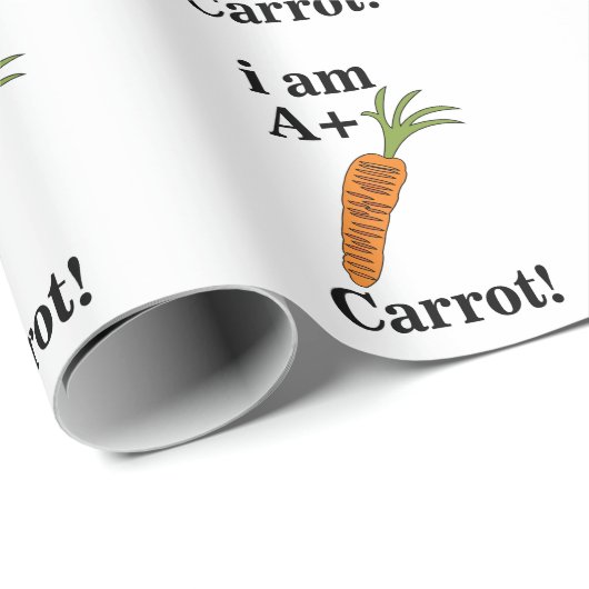 Carrot I am A+ Funny Carrot Geschenkpapier (Rolleneckpunkt)
