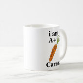 Carrot I am A+ Funny Carrot Kaffeetasse (VorderseiteRechts)