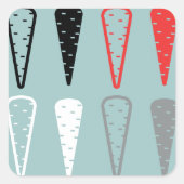 Carrot Icons Orange Schwarz-weiß Square Sticker (Vorderseite)