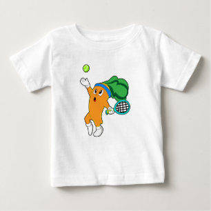 Carrot im Tennis mit Tennisschläger Baby T-shirt