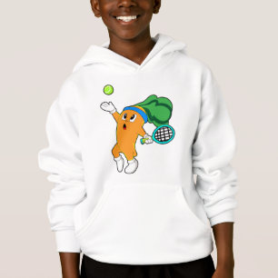 Carrot im Tennis mit Tennisschläger Hoodie