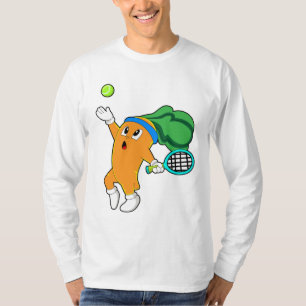 Carrot im Tennis mit Tennisschläger T-Shirt