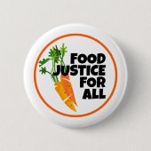 Carrot Image and Food Justice for All! Button (Vorderseite)