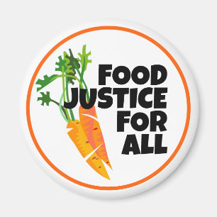 Carrot Image and Food Justice for All! Magnet