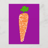 Carrot in Walisisch ist Moron - Funny Languages Postkarte (Vorderseite)
