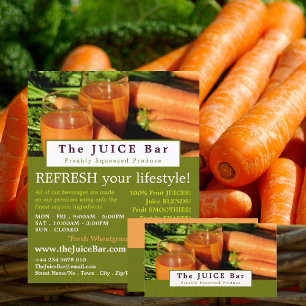 Carrot Juice Bar Advertising Flyer