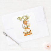 Carrot Karate CARRATE Quadratischer Aufkleber (Umschlag)
