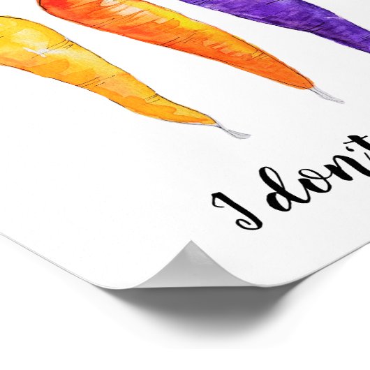 Carrot Kitchen Wasserfarbe Kunst Druckpuppe Poster (Ecke)