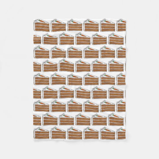 Carrot Layer Cake Slice Dessert Feinschmecker Back Fleecedecke (Vorderseite)