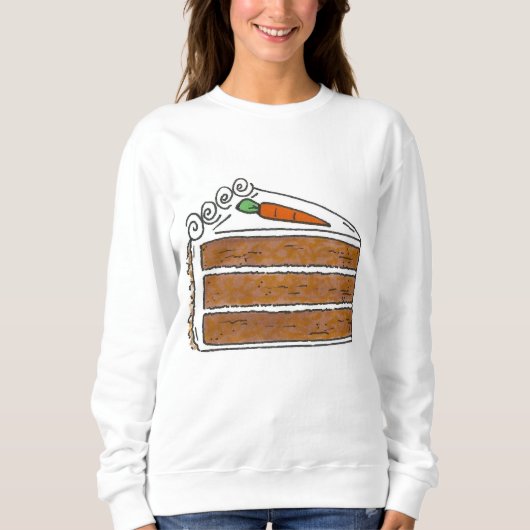 Carrot Layer Cake Slice Feinschmecker Sweatshirt (Vorderseite)