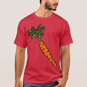 CARROT LINE ART Healthy Food Vegetables Yummy V T-Shirt