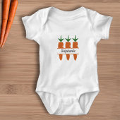 Carrot Monogram Baby Strampler