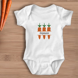 Carrot Monogram Baby Strampler