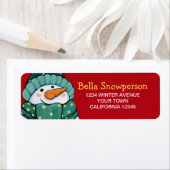 Carrot Nose Snowman in der grünen Illustration (Insitu)