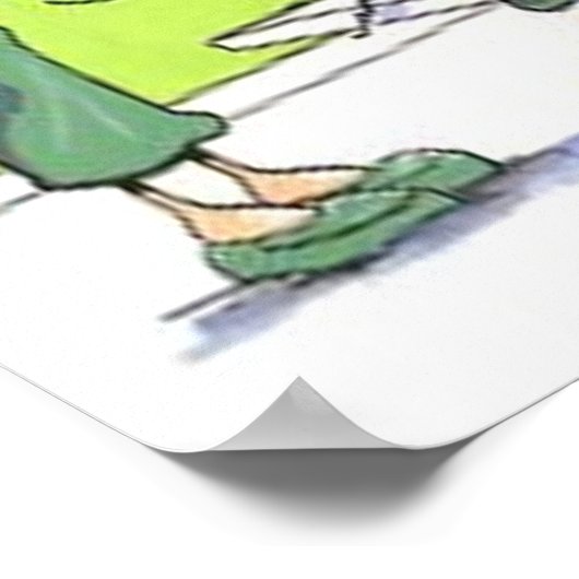 Carrot Operation Funny Cartoon Poster (Ecke)