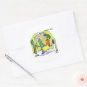 Carrot Operation Funny Medical Cartoon Runder Aufkleber (Umschlag)