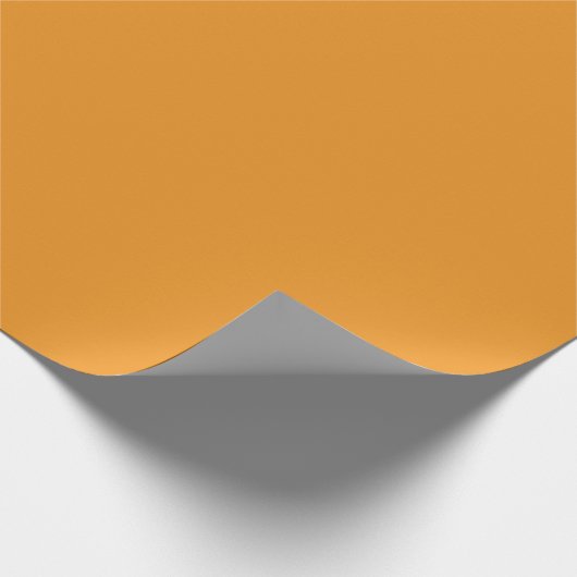 Carrot Orange Solid Color Geschenkpapier (Ecke)