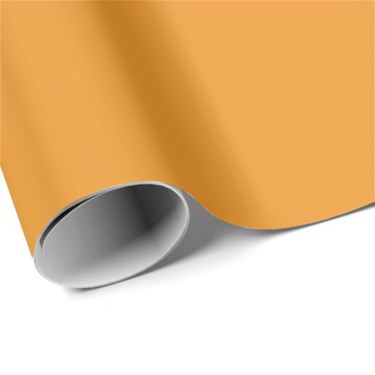 Carrot Orange Solid Color Geschenkpapier (Rolleneckpunkt)