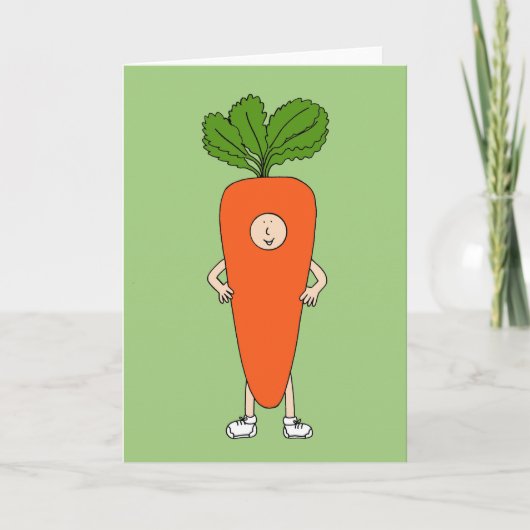 Carrot-Outfit zum Internationalen Karottentag Karte (Vorderseite)