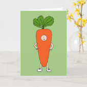 Carrot-Outfit zum Internationalen Karottentag Karte (Gelbe Blume)