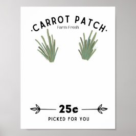 Carrot Patch Baby Footprint Poster