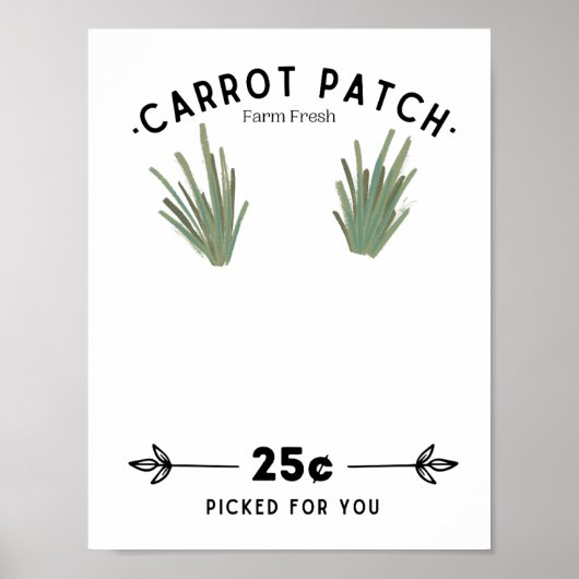 Carrot Patch Baby Footprint Poster (Vorne)