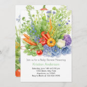 Carrot Patch Dreams Baby Dusche Einladung (Vorne/Hinten)