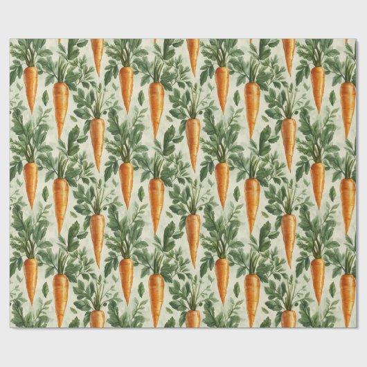 Carrot Pattern Spring Garden Decoupage Geschenkpapier (Flach)