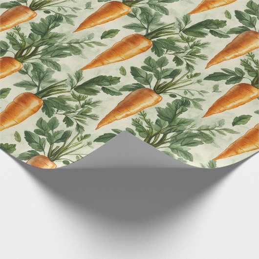 Carrot Pattern Spring Garden Decoupage Geschenkpapier (Ecke)