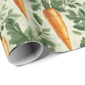 Carrot Pattern Spring Garden Decoupage Geschenkpapier (Rolleneckpunkt)