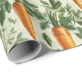 Carrot Pattern Spring Garden Decoupage Geschenkpapier (Rolleneckpunkt)