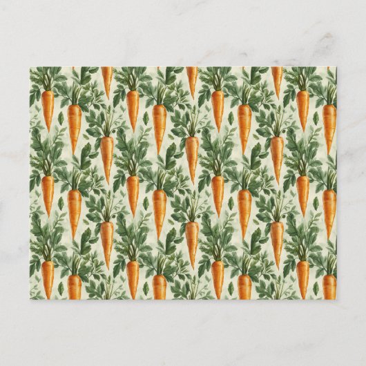 Carrot Pattern Spring Garden Postkarte (Vorderseite)