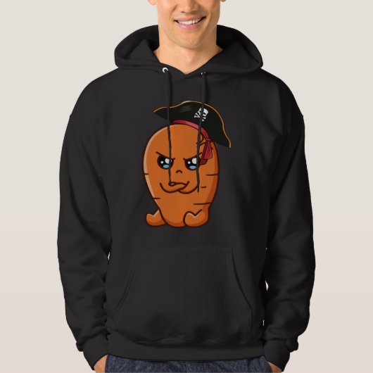 Carrot Pirate Vegan Food Hoodie (Vorderseite)