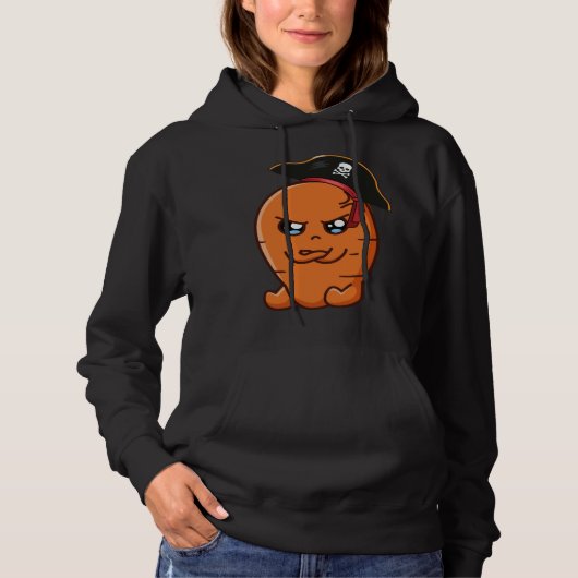 Carrot Pirate Vegan Food Hoodie (Vorderseite)