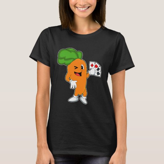 Carrot Poker Poker cards Card game T-Shirt (Vorderseite)