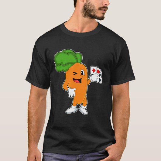 Carrot Poker Poker cards Card game T-Shirt (Vorderseite)