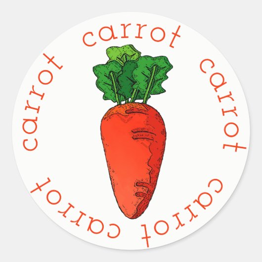Carrot Rounds Runder Aufkleber (Vorderseite)