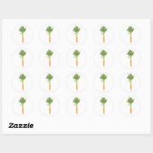 Carrot Runder Aufkleber (Blatt)