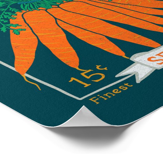 Carrot Seed Packet Poster (Reiche Marine) (Ecke)