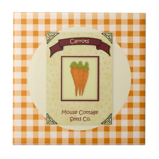 Carrot Seeds Tile Fliese (Vorderseite)
