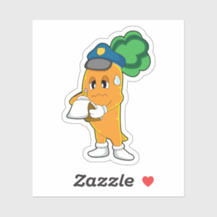 Carrot Traffic Warden Parkticket Aufkleber
