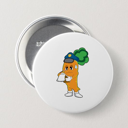Carrot Traffic Warden Parkticket Button (Vorne & Hinten)