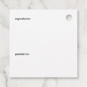 Carrot und Pepper Pals Cartoon Escabeche Pickle Geschenkanhänger (Rückseite)