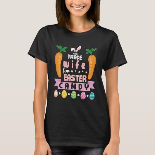 Carrots Bunny Face wird Ehefrau für Osterkuchen ta T-Shirt (Vorderseite)