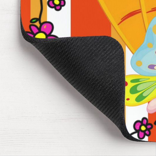 Carrots Butterfly Stripe Maus Pad! Mousepad (Ecke)