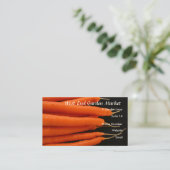 Carrots Frisch aus dem Garten Visitenkarte (Stehend Vorderseite)