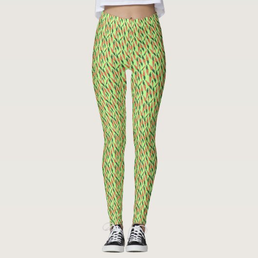Carrots Green Leggings - OsterYoga Pants (Vorderseite)