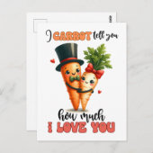 Carrots Liebe You Punny Valentine Postkarte (Vorne/Hinten)